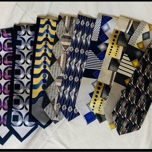 9 Vintage Bruno Piattelli Neckties